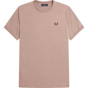 Fred Perry Ringer T-shirt Polo's T-shirts Heren - Polo shirt - Lichtroze