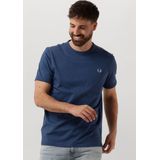 Fred Perry - T-Shirt Ringer M3519 Blauw V06 - Heren - Modern-fit