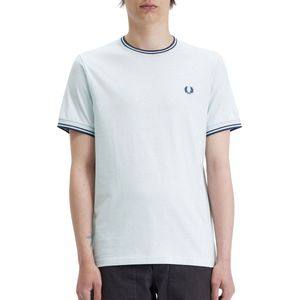Fred Perry - M1588 - T-shirt - Donkerblauw - Katoen, Stretch