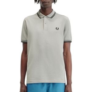 Fred Perry - Poloshirt - Grijs Beige - 100% Katoen - Slim-Fit Pasvorm