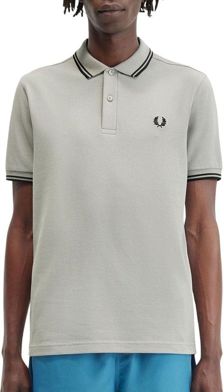 Fred Perry - Poloshirt - Grijs Beige - 100% Katoen - Slim-Fit Pasvorm