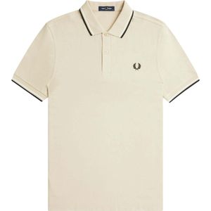 Fred Perry - Polo Shirt - Beige - Katoenpiqué - Contrasterende Strepen