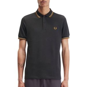 Fred Perry - Katoenen Polo - Donkergrijs - 100% Katoen - Korte Mouwen