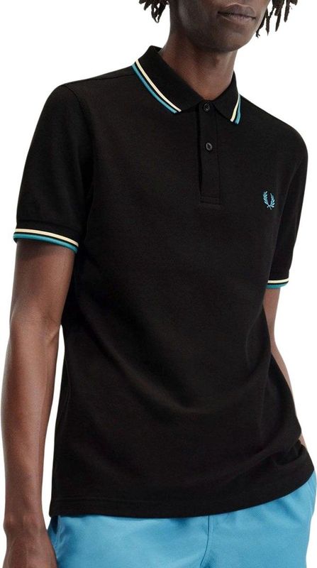 Fred Perry - Twin Tipped Polo - Poloshirt - Zwart - 100% Katoen