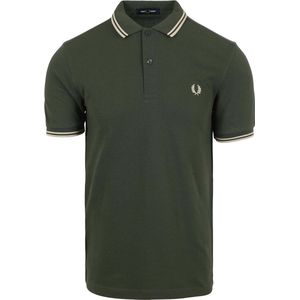 Fred Perry - Poloshirt - Groen - Katoen - Slim-Fit