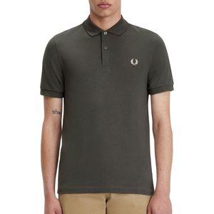 Fred Perry polo groen 2-knoops normale fit katoen