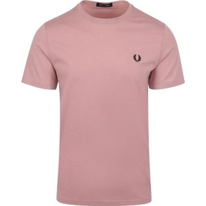 Fred Perry T-Shirt - Oud Roze - Heren - Print - 100% Katoen