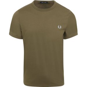 Fred Perry Ringer T-Shirt Groen R79 - Heren - Print T-shirts