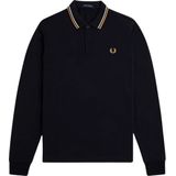 Fred Perry - Gestreept Poloshirt - Blauw - Katoen - Lange Mouwen