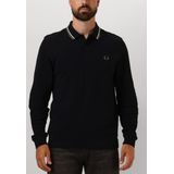 Fred Perry Twin Tipped Fred Perry Shirt Long Sleeve Heren - Polo shirt - Zwart