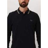 Fred Perry Twin Tipped Fred Perry Shirt Long Sleeve Heren - Polo shirt - Zwart