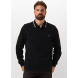 Fred Perry Twin Tipped Fred Perry Shirt Long Sleeve Heren - Polo shirt - Zwart