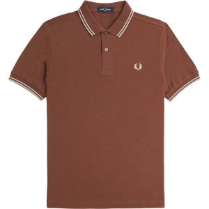 Fred Perry - Poloshirt - Bruin - 100% Katoen - Slim-Fit