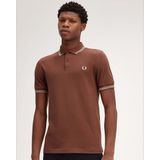 Fred Perry - Poloshirt - Bruin - 100% Katoen - Slim-Fit