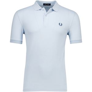 Fred Perry - Poloshirt - Lichtblauw - 100% Katoen - Korte Mouwen