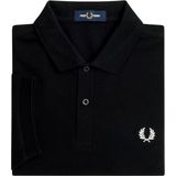 Fred Perry Polo Plain Zwart - Heren