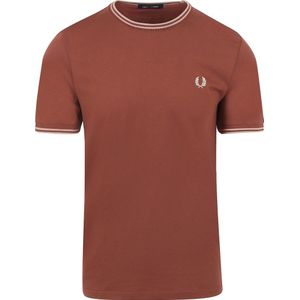 Fred Perry Twin Tipped T-shirt Brique - Heren