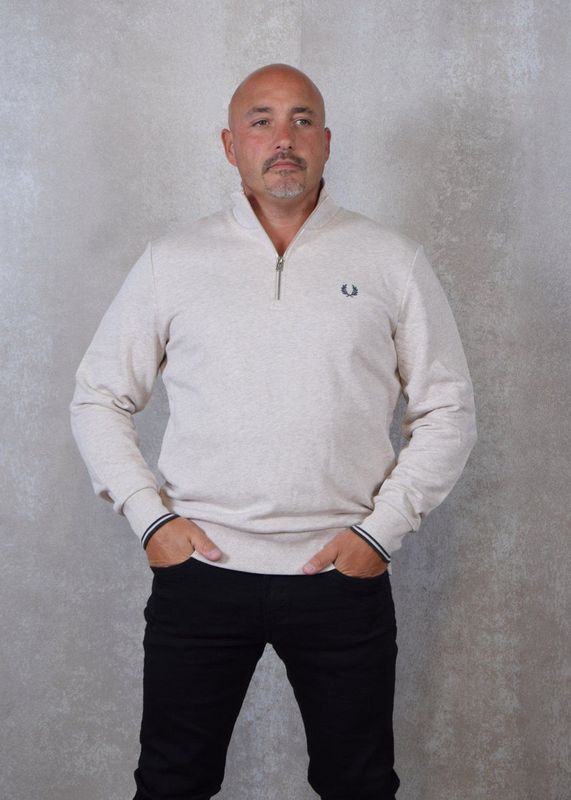 Fred Perry - HALF ZIP - Sweater - Beige