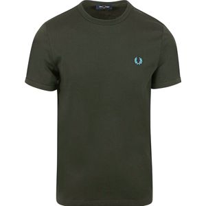 Fred Perry Ringer T-Shirt Groen T61 - Heren - Print T-shirts