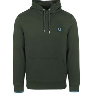 Fred Perry Tipped Hooded Sweatshirt Truien & Vesten Heren - Sweater - Hoodie - Vest- Groen