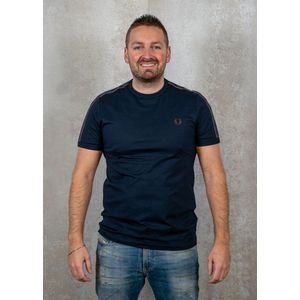 Fred Perry - Contrast Tape Ringer T-Shirt - Zwart - Katoen