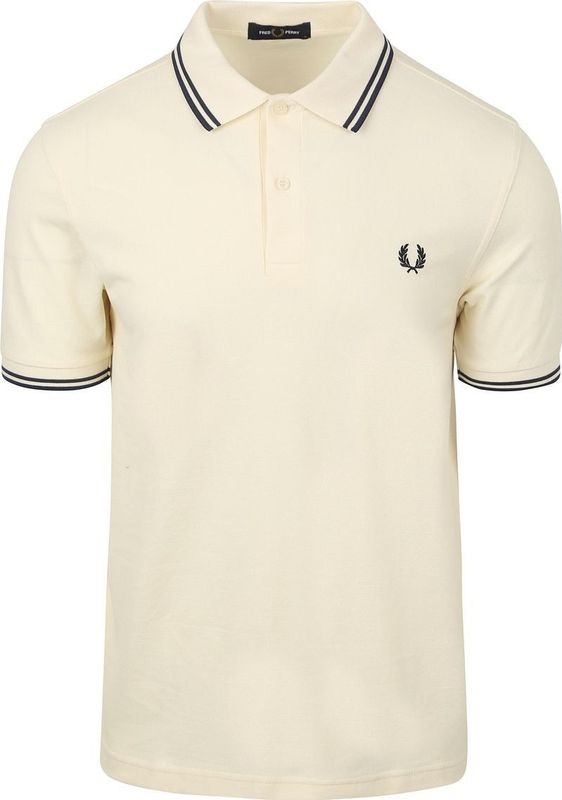 Fred Perry - Double Stripe Polo Shirt - Beige - Katoen