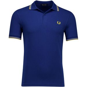 Fred Perry polo kobaltblauw effen katoen