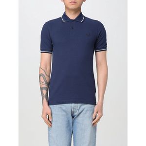 Fred Perry - M3600 - Poloshirt - Blauw - Katoen, Korte Mouwen, Gerecyclede Materialen