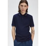 Fred Perry - M3600 - Poloshirt - Blauw - Katoen, Korte Mouwen, Gerecyclede Materialen