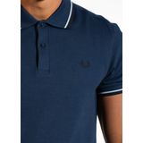 Fred Perry - M3600 - Poloshirt - Blauw - Katoen, Korte Mouwen, Gerecyclede Materialen