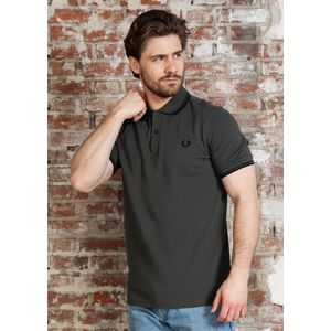 Fred Perry Twin tipped fred perry polo shirt- field green black