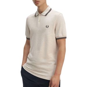Fred Perry - Twin Tipped Polo Shirt - Beige - Katoen - Korte Mouwen