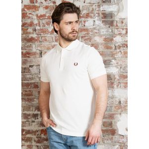 Fred Perry - M6000 Polo - Effen - Gebroken Wit - Katoen - Korte Mouwen