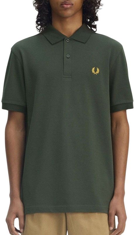 Fred Perry - Polo Shirt - Groen - Katoen - Logo