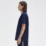 Fred Perry - T-shirt Ringer - Donkerblauw - Katoen - Slim-fit