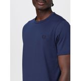 Fred Perry - T-shirt Ringer - Donkerblauw - Katoen - Slim-fit