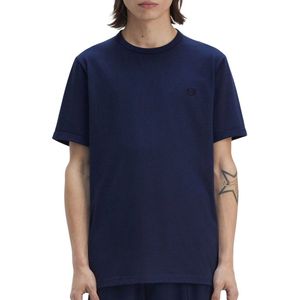 Fred Perry - T-shirt Ringer - Donkerblauw - Katoen - Slim-fit