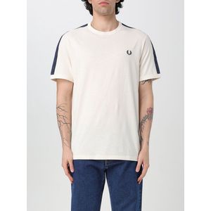Fred Perry - Contrast Taping - T-Shirt - Beige - 100% Katoen