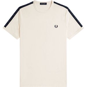 Fred Perry - Contrast Tape Ringer T-Shirt - T-Shirt - Wit - Katoen