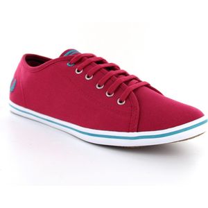 Fred Perry - Phoenix Canvas - Dames Sneaker - 36 - Bordeauxrood/Turquoise