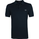 Fred Perry Polo Marine Dunkelblau mit weißen Doppelstreifen - Größe M