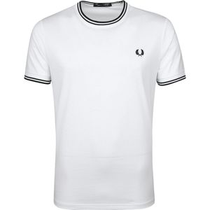 Fred Perry - Twin Tipped - T-shirt - Wit - Katoen - Modern-Fit