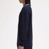 Fred Perry M3636 long sleeved twin tipped shirt - heren polo lange mouwen - Navy White