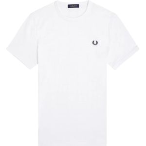 Fred Perry - Ringer T-Shirt - Heren - Zwart - 100% Katoen