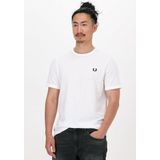 Fred Perry - Ringer T-Shirt - Katoen - Zwart