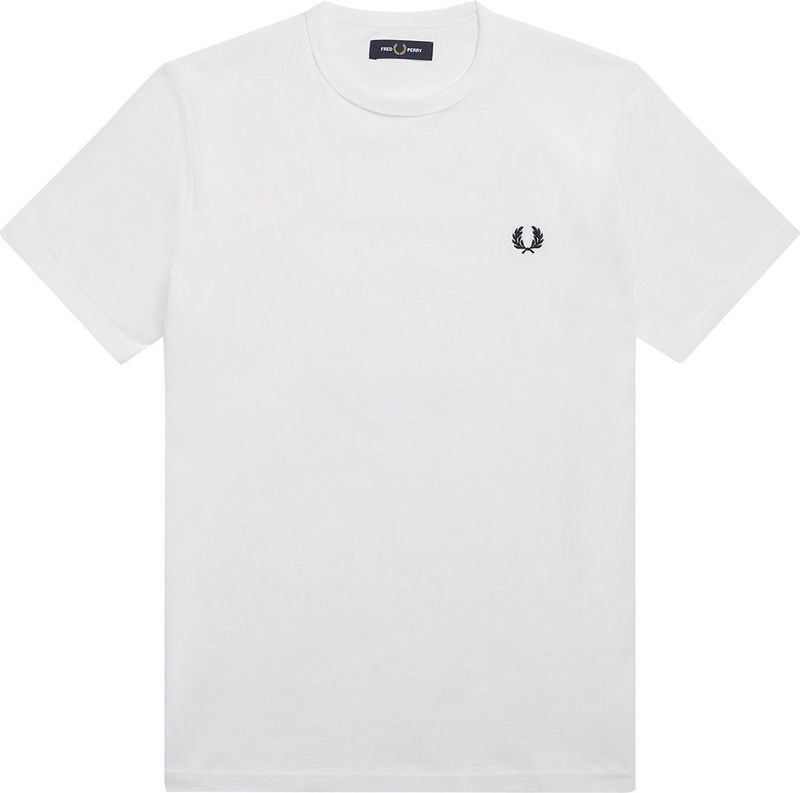 Fred Perry - Ringer T-Shirt - Katoen - Zwart