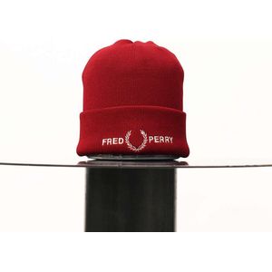 Fredperry Fp Grafische Beanie Rode Hoofdtelefoon - Fashionwear - Volwassen