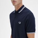 Fred Perry Polo Navy White Heren