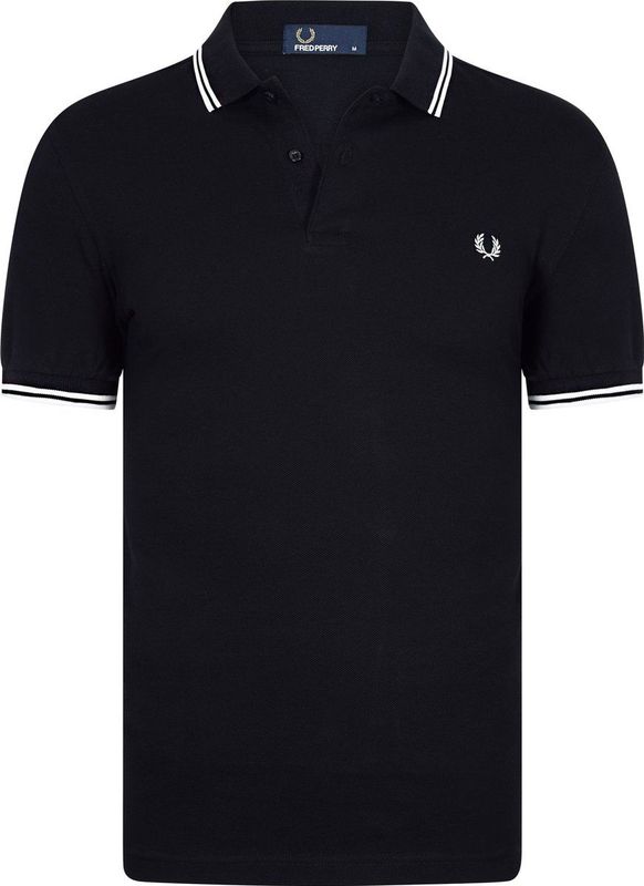 Fred Perry - M6000 Polo - Effen - Gebroken Wit - Katoen - Korte Mouwen