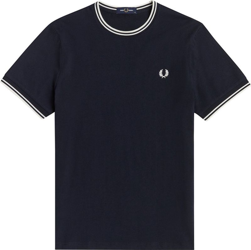 Fred Perry - Twin Tipped T-shirt - Katoen - Donkerblauw